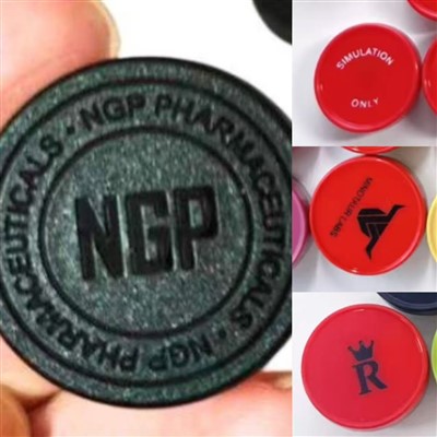 (503) Sterylne zdejmowane wieczko 13 mm, uszczelki na fiolki z nadrukiem logo, czerwone, opakowanie 1000 szt.